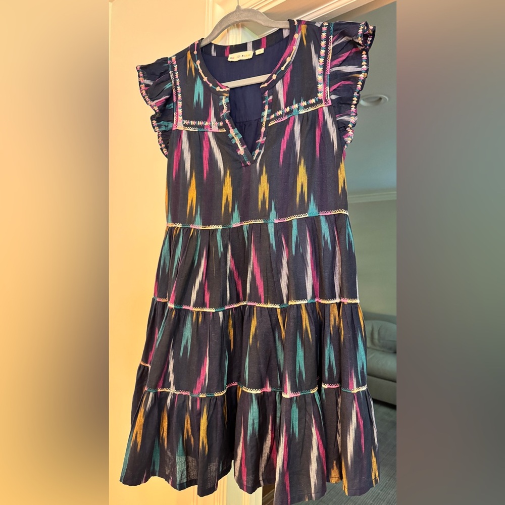 Roller Rabbit Navy and Pink Dress